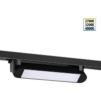 Novotech ITER 359795 Черный линейный поворотный однофазный трехжильный трековый светильник 26см, с CCT переключением цветовой температуры LED 12Вт 921Лм 110° CRI90 2700-3200-4000К IP20 220V