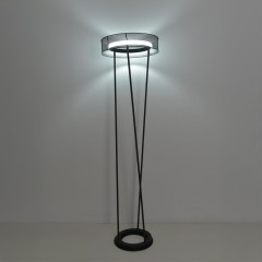 8370/30FL Торшер с металлическим черным плафоном и ступенчатой сменой цветности 3000;4000;6000K LED 30Вт 1510Лм CRI80 220V LUMION ALVA