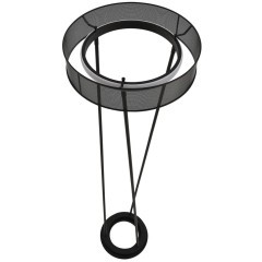 8370/30FL Торшер с металлическим черным плафоном и ступенчатой сменой цветности 3000;4000;6000K LED 30Вт 1510Лм CRI80 220V LUMION ALVA