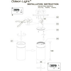 Потолочный светильник IP20 LED 7W 75Лм 3000K 36° TURNO 7133/7CL