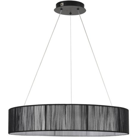 8371/40L Люстра подвесная с черным текстильным плафоном и ступенчатой сменой цветности LED 40Вт 2327Лм 3000;4000;6000K 220V LUMION KAVA