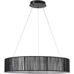 8371/40L Люстра подвесная с черным текстильным плафоном и ступенчатой сменой цветности LED 40Вт 2327Лм 3000;4000;6000K 220V LUMION KAVA