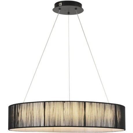 8371/40L Люстра подвесная с черным текстильным плафоном и ступенчатой сменой цветности LED 40Вт 2327Лм 3000;4000;6000K 220V LUMION KAVA