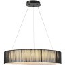 8371/40L Люстра подвесная с черным текстильным плафоном и ступенчатой сменой цветности LED 40Вт 2327Лм 3000;4000;6000K 220V LUMION KAVA