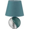 8139/1T MODERNI LN25 бирюзовый/серебро, керамика/текстиль Настольная лампа Е27 1*60W 220V TAPALA