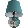 8139/1T MODERNI LN25 бирюзовый/серебро, керамика/текстиль Настольная лампа Е27 1*60W 220V TAPALA