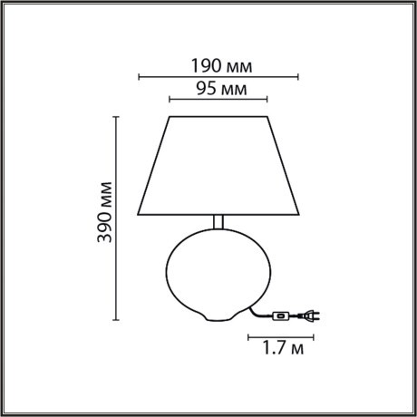 8139/1T MODERNI LN25 бирюзовый/серебро, керамика/текстиль Настольная лампа Е27 1*60W 220V TAPALA