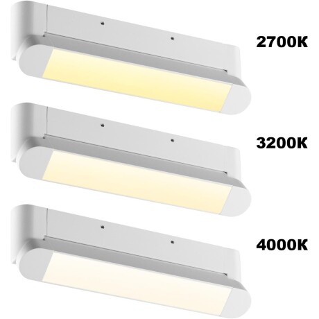 Novotech ITER 359802 Белый накладной линейный светильник длиной 46см, с поворотными плафоном и CCT переключением цветовой температуры LED 24Вт 2032Лм 110° CRI≥90 2700-3200-4000К IP20 220V