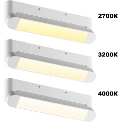 Novotech ITER 359802 Белый накладной линейный светильник длиной 46см, с поворотными плафоном и CCT переключением цветовой температуры LED 24Вт 2032Лм 110° CRI≥90 2700-3200-4000К IP20 220V