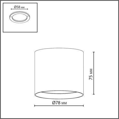 Потолочный светильник IP20 LED 8W 480Лм 3000K/4000K/6000K 120° OBEN 7129/8CL