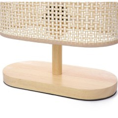 8201/1T COUNTY LN25 бежевый, дерево/текстиль Настольная лампа E27 1*60W 220V MADERANA