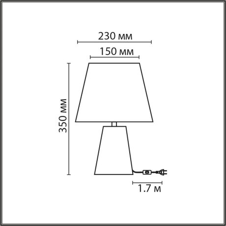 8142/1T MODERNI LN25 бежевый/коричневый, керамика/текстиль Настольная лампа Е27 1*60W 220V TERAZIO