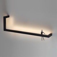 7153/14WL Настенный светодиодный светильник-полка с декор. съемным человечком 14Вт 1200лм 3000K Odeon Light GRAFIC