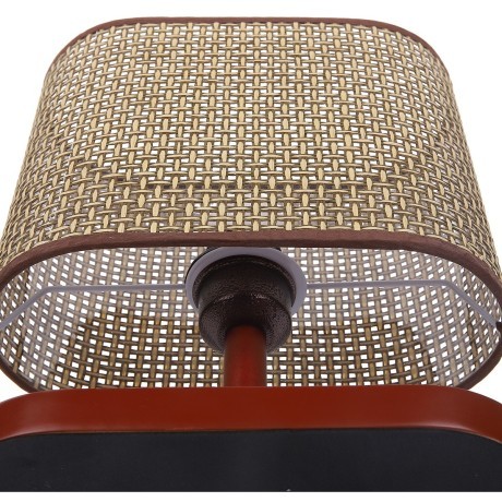 8202/1T COUNTY LN25 кофейный/коричневый, дерево/текстиль Настольная лампа E27 1*60W 220V MADERANA