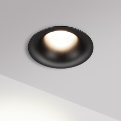 Novotech ECLAT 359889 Черный встраиваемый светильник диаметром 93мм, с CCT переключателем цветовой температуры LED 15Вт 1300Лм CRI≥90 UGR≤16 45° 3000-4000-6000К IP20 220V (коэффициент пульсации<1%)