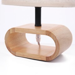 8199/1T COUNTY LN25 бежевый, дерево/текстиль Настольная лампа E27 1*60W 220V MADERANA