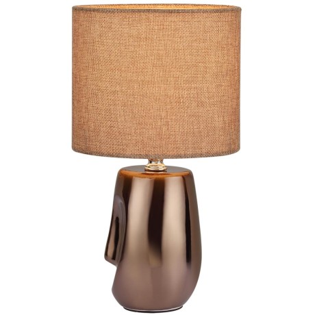 8150/1T MODERNI LN25 бронза/бежевый, керамика/текстиль Настольная лампа Е27 1*60W 220V AKIVI