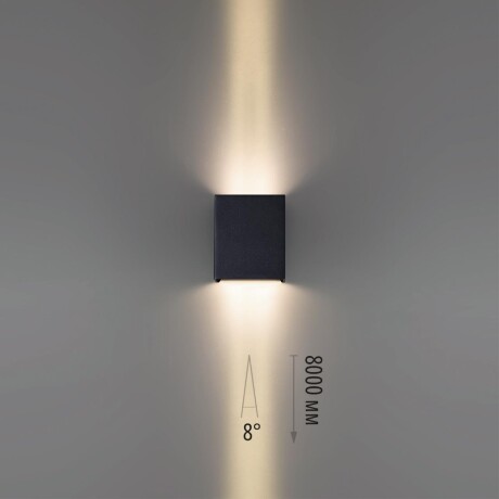 Odeon Light ARROW 7188/10WL Специальный уличный фасадный светильник для зданий с узкими лучами света высотой 8 метров (конусовидные TIR линзы и диоды COB EPISTAR) черный матовый металл IP65 2x5Вт 3000K 8° 2x440Лм 220V -40°...+50°