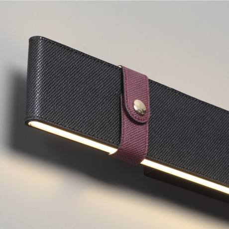 6629/25WL HIGHTECH ODL24 металл/экокожа/ткань/акрил бордовый/черный Настенный светильник IP20 LED 25W 3000K 220V VINCENT