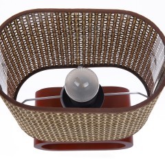 8200/1T COUNTY LN25 кофейный/коричневый, дерево/текстиль Настольная лампа E27 1*60W 220V MADERANA