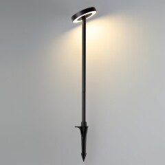 Odeon Light DISC 7189/6GL Ландшафтный уличный светильник с поворотным плафоном из черного матового металла, возможность установки на колышек в землю, IP65 LED 6Вт 3000K CRI80 110° 220В