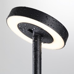 Odeon Light DISC 7189/6GL Ландшафтный уличный светильник с поворотным плафоном из черного матового металла, возможность установки на колышек в землю, IP65 LED 6Вт 3000K CRI80 110° 220В