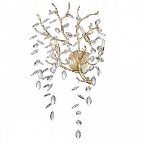 4969/3W HALL ODL24 521 античн.бронза/алюмин./хрусталь Бра G9 3*40W DELICA