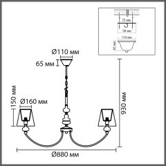 Люстра подвесная Е14 8*40W Lumion KENTUKI 8283/8