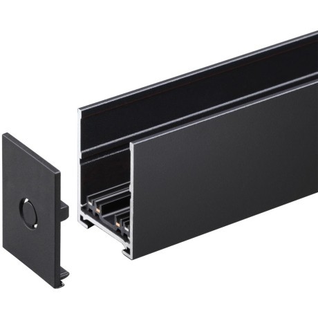 135301 Черный 3м шинопровод накладной/подвесной (в комплекте торцевые заглушки 2шт, крышка и соединит. планка) Novotech VECTOR