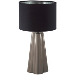 8125/1T COMFI LN25 черный/серый, керамика/текстиль Настольная лампа E27 1*60W 220V HINAMI