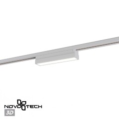 Novotech ITER 359785 Белый линейный однофазный двухжильный трековый светильник, 20см, с CCT переключением цветовой температуры, LED 12Вт 697Лм CRI≥90 108° 2700-3200-4000К IP20 220V