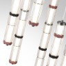 5456/210L Люстра каскадная в виде стеклянных разноцветных цилиндров Odeon Light LED 210W (30W*7) 4000K COLLIER