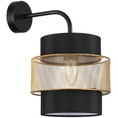 8003/1W MODERNI LN24 черный/черный, золотой металл/металл, текстиль Бра Е27 60W 220V ANIMAISA