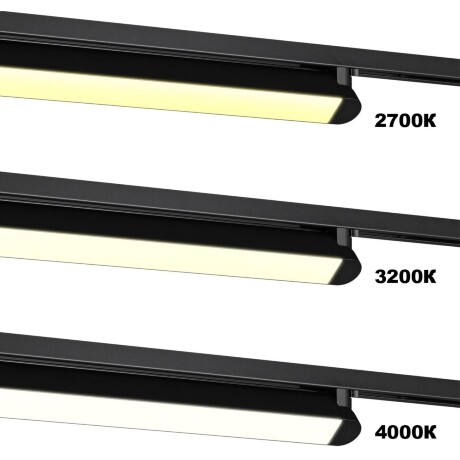 Novotech ITER 359791 Черный однофазный двухжильный трековый светильник длиной 26см, поворотный плафон, с CCT переключением цветовой температуры LED 12Вт 921Лм CRI≥90 113° 2700-3200-4000К IP20 220V