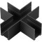 135309 Черный cоединитель &quot;X&quot; для шинопроводов в ГКЛ (в компл. соед. планка 4шт) Novotech VECTOR