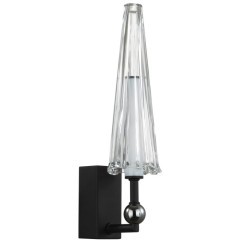 5429/5WL MODERN ODL_EX24 черный матов./прозрачный/металл/стекло/акрил Бра LED 5W 3000K 350Лм FUNGO