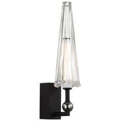 5429/5WL MODERN ODL_EX24 черный матов./прозрачный/металл/стекло/акрил Бра LED 5W 3000K 350Лм FUNGO