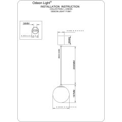 Подвесной светильник IP20 E14 5W MAGIA 7109/1