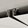 135328 Магнитный черный шинопровод 3м с универсальным креплением тканевых и ПВХ натяжных потолков Novotech CLAMP Lumfer