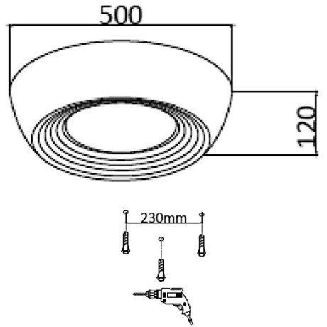 Светильник Sonex LED 54Вт 3000-6500К D500 IP20 пульт ДУ CRONUS 7716/54L