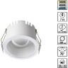 Novotech CLARTE 359873 Белый круглый встраиваемый светильник диаметром 80мм, с CCT переключателем цветовой температуры LED 7Вт 360Лм CRI≥90 70° 3000-4000-6000К IP20 220V (коэффициент пульсации<1%)