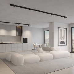 Трековый светильник диммируемый со сменой цв.температуры, пульт ДУ/Tuya Smart Life IP20 LED 10W 48V 3000-6000K Novotech FLUM 359517