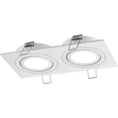 371021 Белый двойной встраиваемый светильник с поворотным плафоном под лампы GU10 2x50W 220-240V IP20 Novotech MORUS