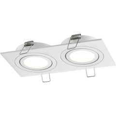 371021 Белый двойной встраиваемый светильник с поворотным плафоном под лампы GU10 2x50W 220-240V IP20 Novotech MORUS