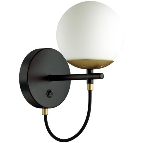 Бра с выкл. Randi 5212/1W черный, золотой E27 60W