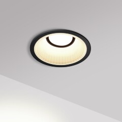 Novotech CLARTE 359874 Черный круглый встраиваемый светильник диаметром 80мм, с CCT переключателем цветовой температуры LED 7Вт 360Лм CRI≥90 70° 3000-4000-6000К IP20 220V (коэффициент пульсации<1%)