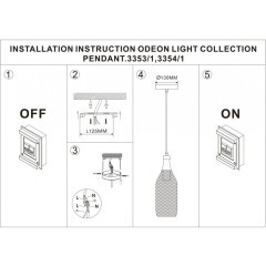 Подвесной светильник с 1 плафоном Odeon Light 3353/1 BOTTLE под лампу 1xE27 60W