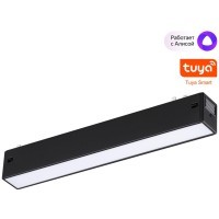 359937 Черный трековый линейный SMART светильник 44см (токопроводящий), пульт ДУ/Tuya Smart Life/Алиса 3000-6000К 220В 10Вт 120° 600Лм CRI90 Novotech VECTOR