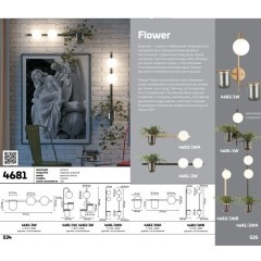 Бра Odeon Light 4681/2W FLOWER под лампы 2xE14 2*40W