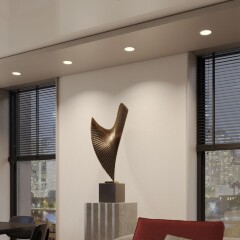 Novotech LANTE 359879 Белый встраиваемый светильник диаметром 102мм, плоский матовый рассеиватель, с CCT переключателем цветовой температуры LED 18Вт 980Лм CRI≥90 100° 3000-4000-6000К IP20 220V (коэффициент пульсации<1%)